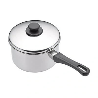 Imagen de KitchenCraft Cazo de Inducción Hondo con Tapa, Acero Inoxidable, 20 cm