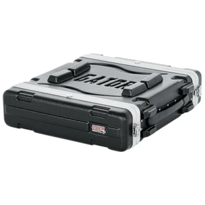 Imagen de Gator Moldeado PE 2U rack Funda Profundo 19.25 pulgadas con Rails delanteras / traseras y bloqueo