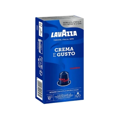 Imagen de Cápsulas monodosis Lavazza Crema e Gusto, 10 cápsulas, Compatibles con el sistema Nespresso, Azul