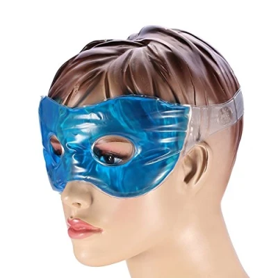 Imagen de mascarilla refrescante para ojos hinchados, reutilizable, aliviar el hielo, fría, congelada dolor de cabeza, migraña, alivio del estrés, reduce las ojeras
