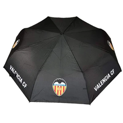 Imagen de Valencia C.F 141008 Paraguas Plegable, Negro, DIAMETRO 98 CM