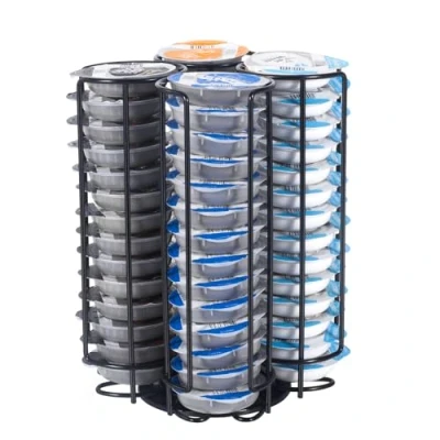 Imagen de SYSYLY Soportes para cápsulas Compatible Tassimo,Porta Capsulas Tassimo,Dispensador Tassimo,Organizador de Almacenamiento café,360 Giratorio,Negro.