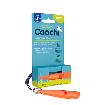 Imagen de Coachi Training Whistle, perfetto per addestramento al richiamo e all’obbedienza, suono forte chiaro, leggero compatto, cordino riflettente regolabile, adatto all’addestramento di cani cuccioli