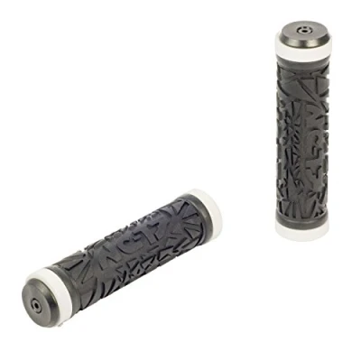 Imagen de NC 17 Lock on Puños para Manillar de Bicicleta (31 mm), Color Blanco y Negro