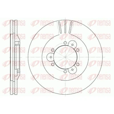 Imagen de REMSA 6560.10 Disco de freno Eje delantero 280, 280 26 6 ventilado OPEL: Frontera A SUV, B Monterey A, ISUZU: Trooper 3 SUV