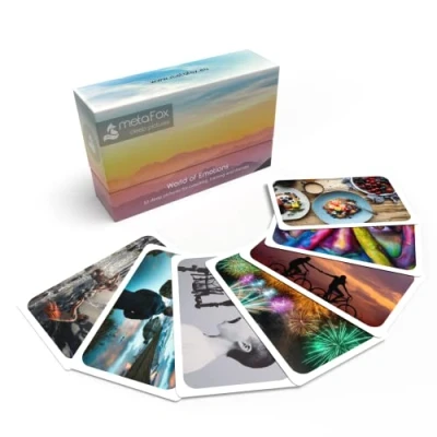 Imagen de Tarjetas de Coaching metaFox El Mundo Las emociones 52 con imágenes para y Terapia Domina Tus construye tu Inteligencia Emocional