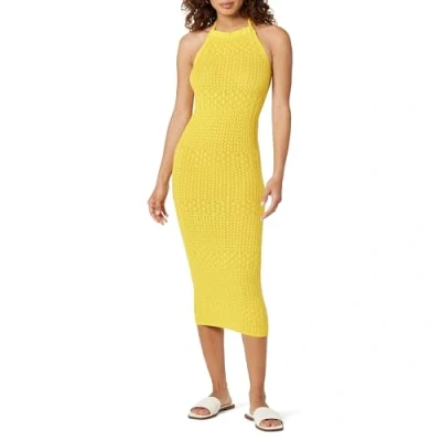 Imagen de The Drop Vestido midi Jayla para mujer, en croché, con tirantes, beige Maize, XL