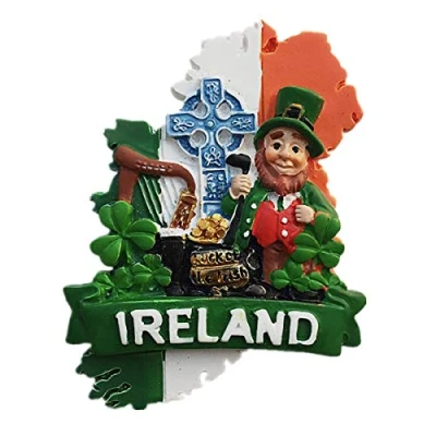 Imagen de Ireland imán 3D para nevera, decoración del hogar y la cocina, magnético nevera de Irlanda, regalo recuerdo viaje