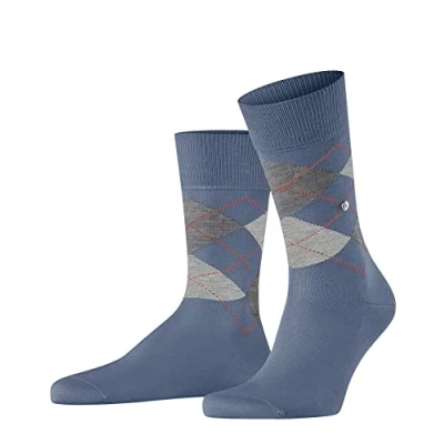 Imagen de Burlington Manchester M SO algodón estampado 1 par, Calcetines Hombre, Azul (Jeans Melange 6274) nuevo ecológico, 40 46