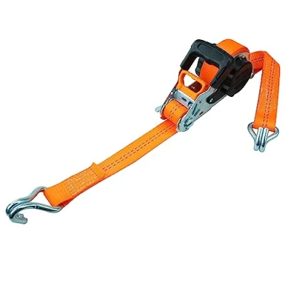 Imagen de PETEX Correa tensora automática de carraca autoenrollable, 1 Pieza, 5 m x 35 mm, 1000/2000 Dan, hasta 2000 kg, Color Naranja, Doble Gancho Puntiagudo