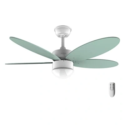 Imagen de Cecotec Ventilador de Techo con Luz EnergySilence Aero 4260 Mint. 40 W, Motor DC, Diámetro 42 5 Aspas Reversibles, LED, Mando a Distancia, Temporizador, 6 Velocidades