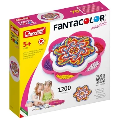 Imagen de Quercetti 2101 FantaColor Mosaic Kits STEAM Toy, Kid&#039;s Mandalas, Pink