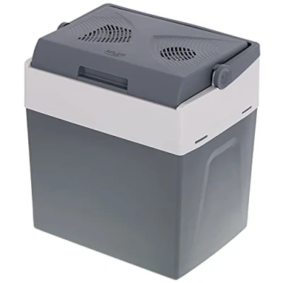 Imagen de Adler AD 8078 Nevera Portátil Eléctrica de Viaje para Coche, Camping, 12V / 220V, Capacidad 28L, Refrigera, Mantiene el Calor, Modo Bajo Consumo, Gris