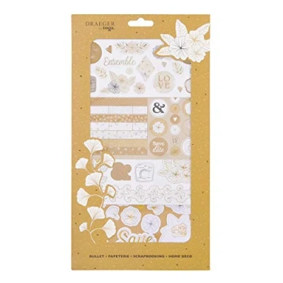 Imagen de DRAEGER PARIS 1886 Pegatinas, Oro Y Blanco, 17 x 31 cm