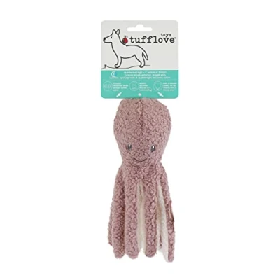 Imagen de Rosewood Tufflove Octopus Juguete Mediano y Resistente para Perros medianos a Grandes, Color Rosa