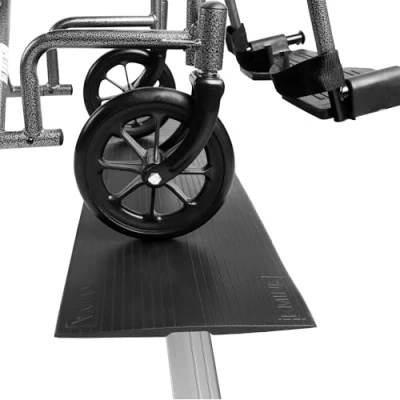 Imagen de KMINA Rampa para Silla de Ruedas Portatil (para Perfiles Puerta ≤ 6 mm Altura), Umbral Goma, Puente, Salva Escalones, Escalon