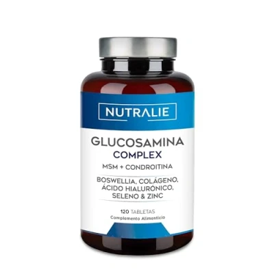 Imagen de Glucosamina con Condroitina, MSM y Colágeno, Para Articulaciones, Cartílago Huesos, Antiinflamatorio Natural que Reduce el Dolor Ácido Hialurónico, Boswelia, Selenio, Zinc, 120 Comprimidos