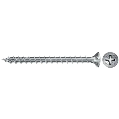 Imagen de fischer Power Fast II caja de tornillos especiales para madera 4x45mm, atornillado maderas, conexión maderas macizas o fijación piezas a la madera,500 ud