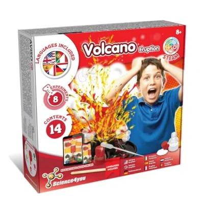 Imagen de Science4you Volcán DIY para Niños Juguete de Volcanes con 4 Experimentos: CREA un en Erupción Juguetes y Juegos Educativos +8 años, Regalo Original Niñas 8 Años