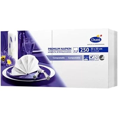 Imagen de Duni Servilletas, Blanco, 33 cm