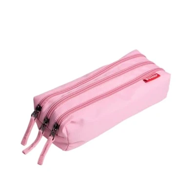 Imagen de Enri, Estuche Escolar 3 Compartimentos Unisex, 21 x 9 8 cm, Color: Rosa
