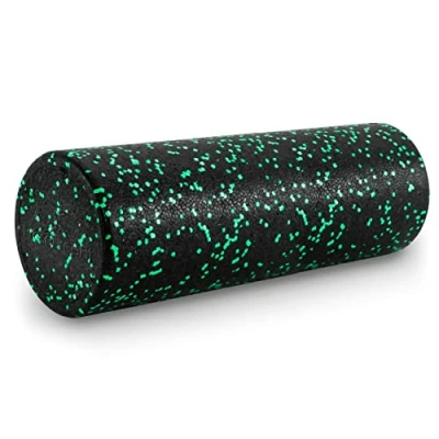 Imagen de ProsourceFit High Density Foam Rollers 18 inches long, Firm Full Body Athletic Massage Tool for Back Stretching, Yoga, Pilates, Post Workout Muscle Recuperation, Black/Green