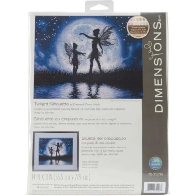 Imagen de Dimensions Silueta Twilight, Algodón, Negro, Azul, Blanco, 1