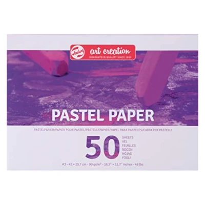 Imagen de Talens Art Creation Papel Pastel (A3, 100 g, 50 Hojas), Lona, Blanco, 29.8 x 42 0.9 cm