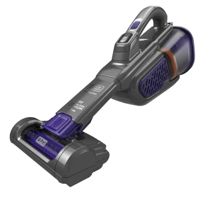 Imagen de BLACK+DECKER Aspirador de Mano 18V, Batería litio 2.5Ah, SmartTech para Mascotas, Autonomía 23min, Depósito 700ml, Filtros Lavables, Tecnología Anti Enredos, BHHV520BFP