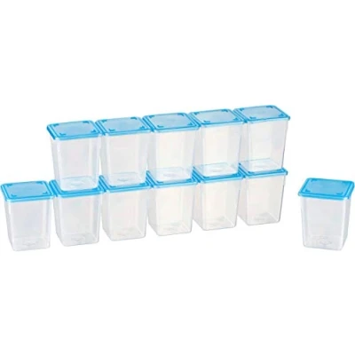 Imagen de MiraHome Kigima Minirrecipiente para congelar Alimentos 0,25l Rectangular 6,5x6,5x8 cm Set de 12