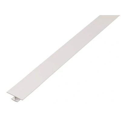 Imagen de Alberts 484699 Perfil en H, Plástico, blanco, 1000 x 25 4 mm