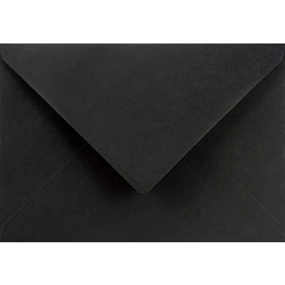 Imagen de Netuno 25x sobres negros DIN C5 162x229mm 120g Burano Nero engomados solapa puntiaguda sin ventana para boda invitaciones tarjetas certificados documentos dinero contratos diplomas empresa menú carta