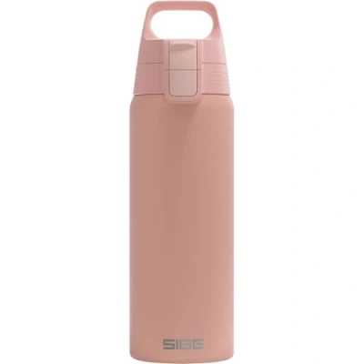 Imagen de Sigg Shield ONE Shy Pink botella reutilizable (0.75 L), hermética sin sustancias nocivas, de acero inoxidable duradera con cierre Top
