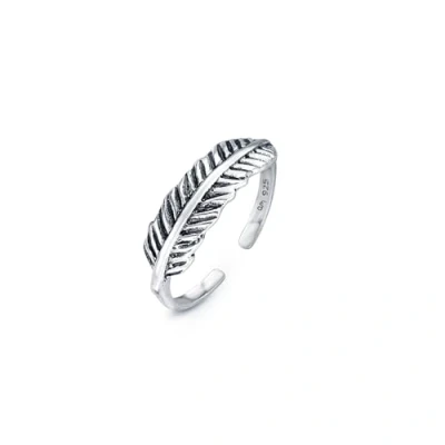 Imagen de Amberta Anillo para Pies Mujer en Plata de Ley 925: Modelo Pluma
