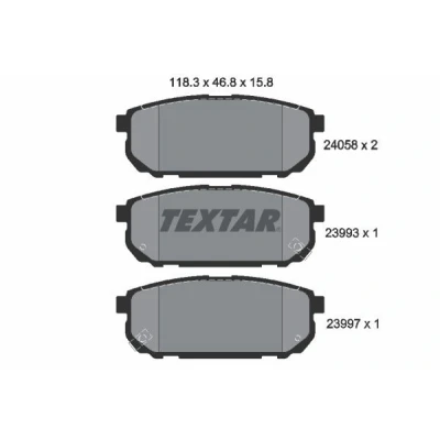 Imagen de TEXTAR 2405801 Juego de pastillas freno con avisador acústico desgaste KIA: SORENTO 1