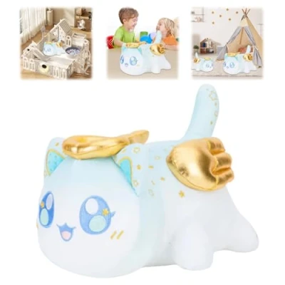 Imagen de E ALLDIR Meemeows Cat Food Plushies, ángel Gato Plush, Plushies MEE Meow, Cute Anime Cartoon Stuffed Animal Figure Toy Plush Pillow Gift for Fans Kids