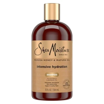 Imagen de Shea Moisture Champú hidratante intensivo de miel Manuka y aceite Mafura, con extracto higo baobab, para hidratar reparar el cabello seco dañado, 384 ml