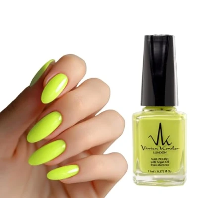 Imagen de Vivien Kondor Esmalte de uñas vegano para cuidado argán (verde lima)