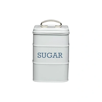 Imagen de KitchenCraft Recipiente para Azúcar Estilo Vintage, Acero Inoxidable, 11 x 17 cm, Latas Té y Café a Juego Disponibles Gris