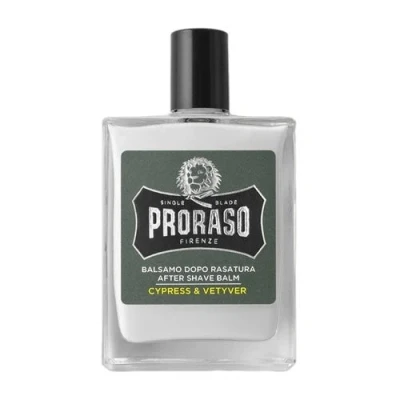 Imagen de Proraso bálsamo barba, Cypress &amp; Vetyver, 100 ml, barba hombre aftershave suavizante y antipicor, cuidado facial con aroma a ciprés vetiver