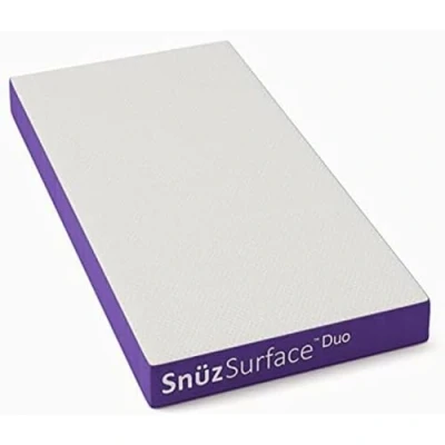Imagen de Snuz Surface Duo Colchón para Cuna de Doble Cara (60 x 120 cm), Poliéster, Blanco, Cot 60x120cm