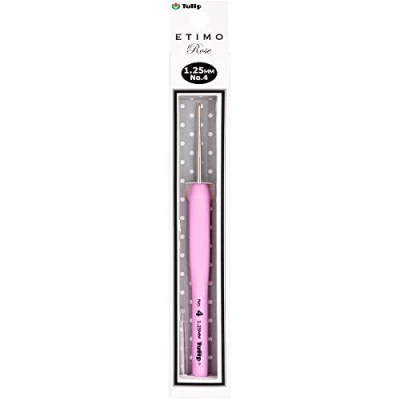 Imagen de Tulip TEL 04E Crochet Hook, Acero, Pink, Size 4 (1.25mm)