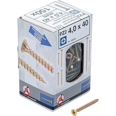 Imagen de BGS Diy 88043 Tornillos multiuso cruz PZ2 4,0 x 40 mm 150 piezas
