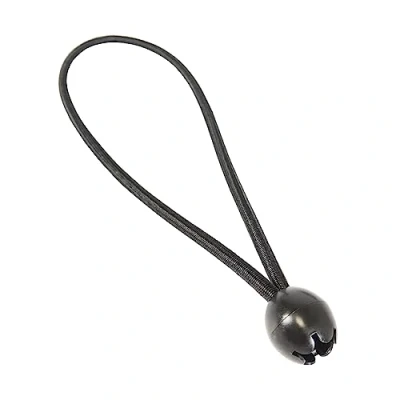 Imagen de 25 piezas elásticas con bola 250 mm Ø 6 negro Eslingas expansoras cuerdas de goma tensores lonas lazos Accesorio sujeción aplicación universal.