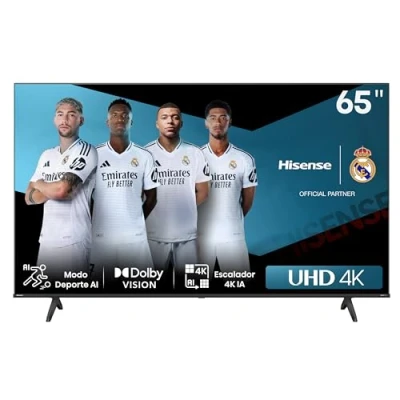 Imagen de TV LED 65&quot; Hisense 65A6N, UHD 4K, Smart TV, HDR 10+, Dolby Vision, Control por Voz, Modo Juego, IA, Negro