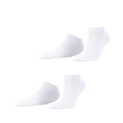 Imagen de ESPRIT Basic Uni 2 Pack M SN algodón corte unicolor pares, Calcetines cortos Hombre, Blanco (White 2000), 47 50