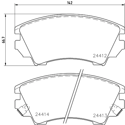 Imagen de HELLA 8DB 355 013 041 Juego de pastillas freno con avisador acústico desgaste accesorios OPEL: Insignia A Berlina, Astra J Hatchback