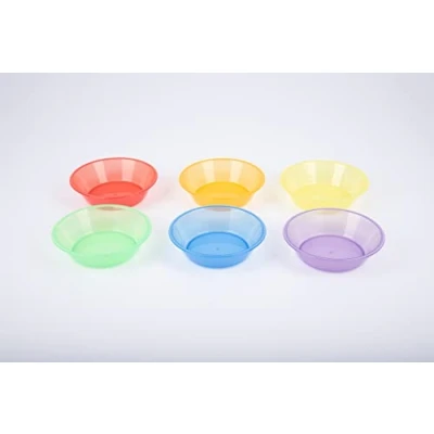 Imagen de TickiT 73117 Cuencos translúcidos para clasificar colores, rojo, naranja, amarillo, verde, azul, morado