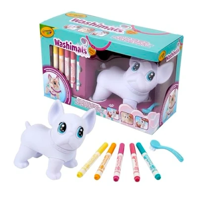 Imagen de CRAYOLA Washimals Jumbo Pets, Juego Big Wilbur con 5 Rotuladores Lavables y Cepillo, Regalo para Niños, a Partir de 3 años, 74 0227