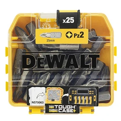 Imagen de DEWALT DT71521 QZ Caja de 25 puntas Pz2 mm, Guía conducción magnética, Mayor torque, Estuche Almacenamiento TSTAK